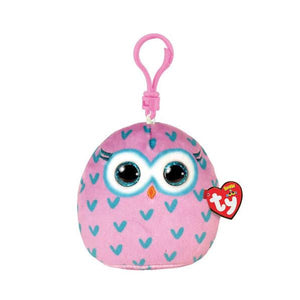 TY Squishy Beanies WINKS - Owl Squish Clip