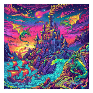 Trippy Wood Puzzles - Dragons Dream 300pc