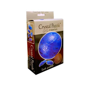 3D Crystal Puzzle - Earth  Blue