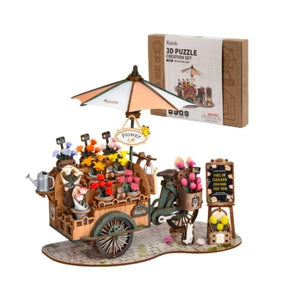 Robotime DIY Blossom Cart Wooden Kit