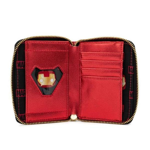 Image of Loungefly - Iron Man Head Zip Purse