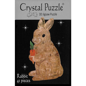 3D Crystal Puzzle - Brown Rabbit