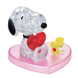 3D Crystal Puzzle - Snoopy Hug Heart