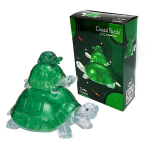 3D Crystal Puzzle - Turtles Green