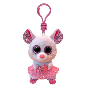 TY Beanie Boos - NINA White Ballerina Mouse -Clip