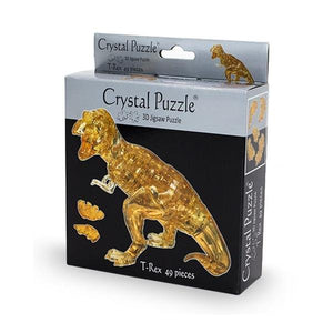 3D Crystal  Puzzle - Brown T-Rex